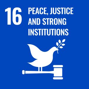 16. Promote peaceful and inclusive societies for sustainable development, provide access to justice for all and build effective, accountable and inclusive institutions at all levels